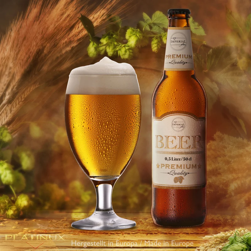 PLATINUX Biertulpen Biergläser Set 6 Teilig 500ml (max.610ml)