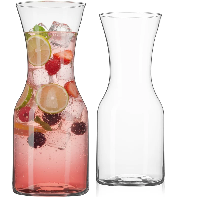 PLATINUX Karaffen 600ml (max. 1100ml) aus Glas 2 Stück