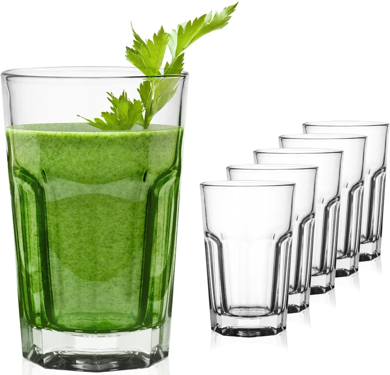 PLATINUX Allzweck-Trinkgläser 230ml (max.280ml) Set 6-Teilig aus Glas