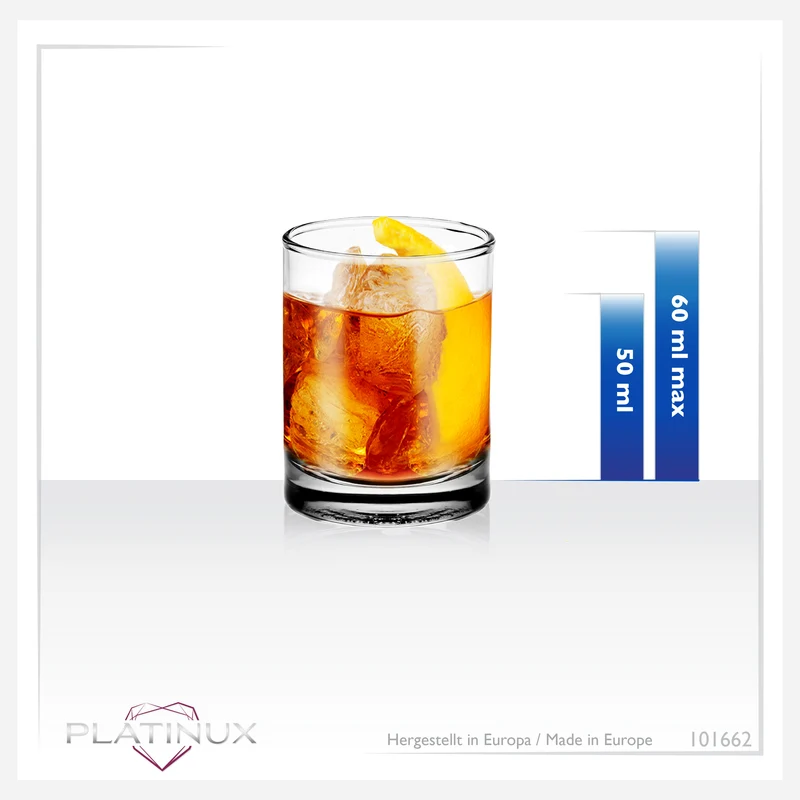 PLATINUX Shotgläser 50ml (max.60ml) Set 6-Teilig aus Glas 5cl
