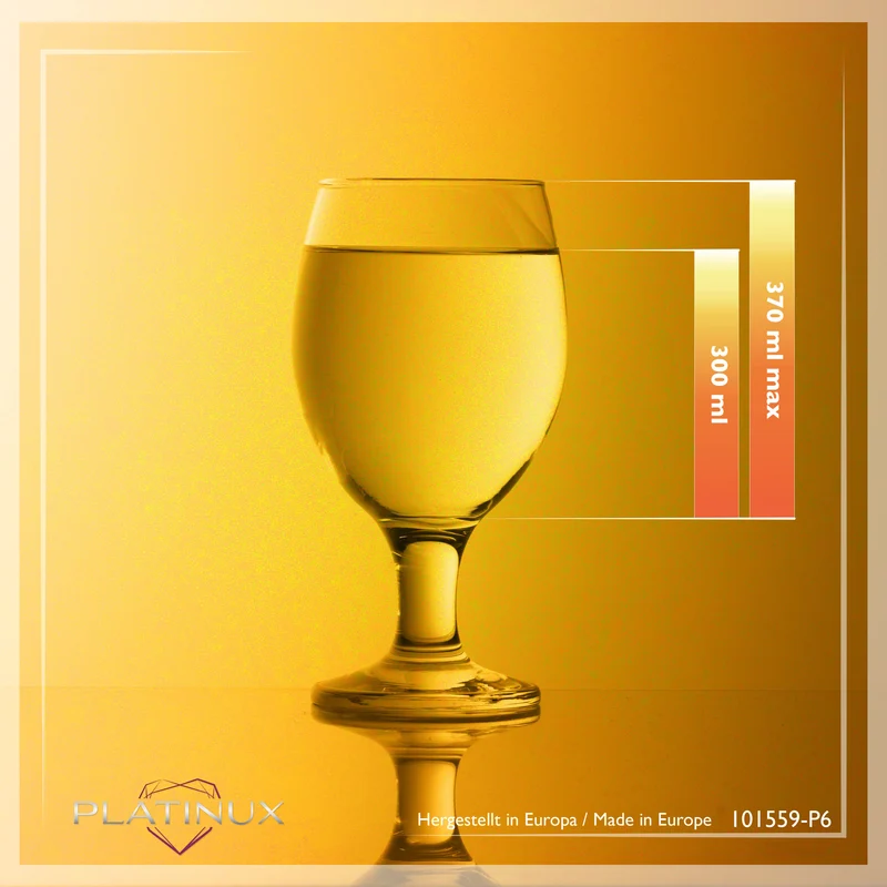 PLATINUX Biertulpen Biergläser Set 6 Stück 300ml (max.400ml)