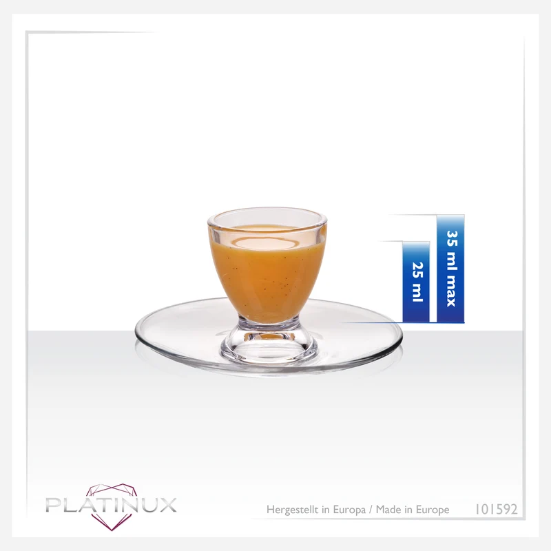 PLATINUX Eierbecher mit Untertasse aus Glas Set (12-Teilig) Eierständer