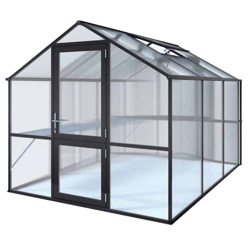 Hochstabiles Aluminium Gewächshaus 'Vaduz' | in verschiedenen Ausführungen | ISO-Hohlkammerplatten Polycarbonat | Made in Germany