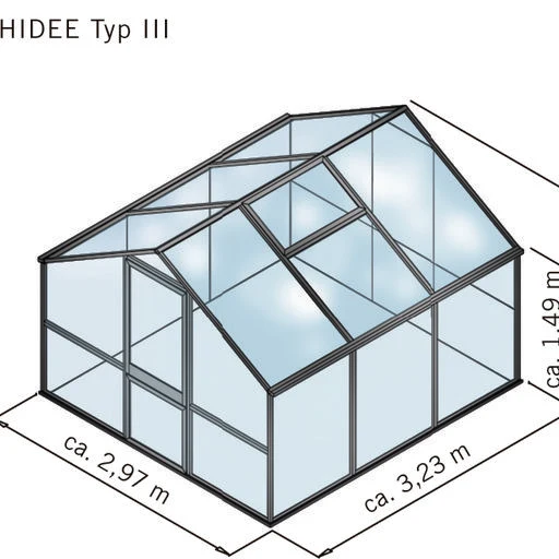 Hochstabiles Aluminium Gewächshaus 'Warschau' | in verschiedenen Ausführungen | ISO-Hohlkammerplatten Polycarbonat | Made in Germany