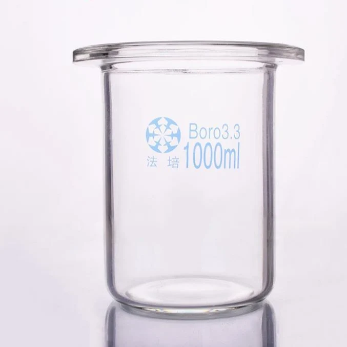 Zylindrischer Flachboden-Reaktionsbehälter, Flanschdurchmesser DN 100 bis DN 200, Fassungsvermögen 1.000 bis 10.000 ml