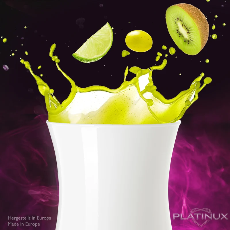 PLATINUX Schwarze & Weiße Cocktailgläser Set 6 Stück 400ml (max. 470ml)