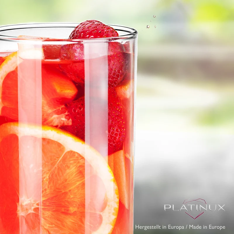 PLATINUX Trinkgläser aus Glas 280ml (max.300ml) Set 6-Teilig