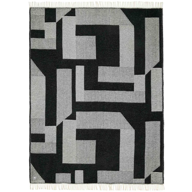 Kuscheldecke 'Slow' | 140x200 cm | Baumwolle und Polyester | 2-farbig | mit Fransen | waschbar | Hergestellt in Spanien