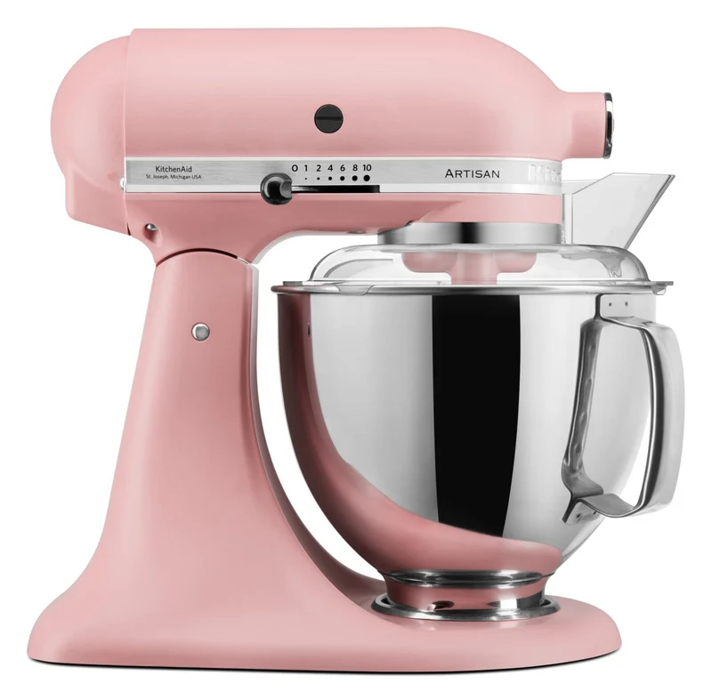 KitchenAid 4,8 L 5KSM175 Artisan Küchenmaschine Steellover mit Edelstahl-Werkzeugen