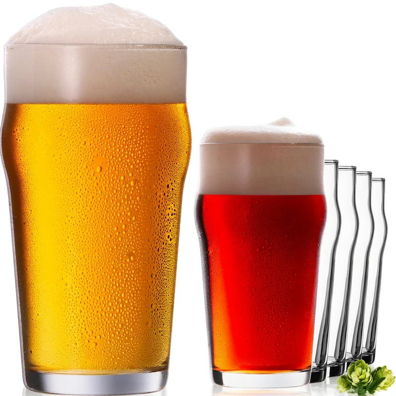 PLATINUX Biergläser Set 6 Stück 500ml (max. 568ml) Weizengläser aus Glas
