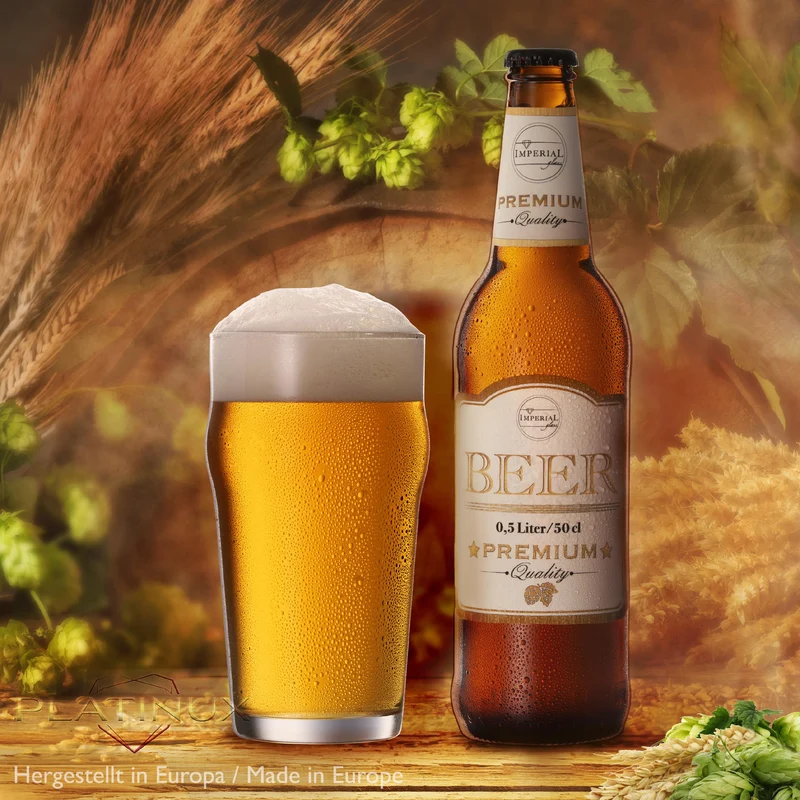 PLATINUX Biergläser Set 6 Stück 500ml (max. 568ml) Weizengläser aus Glas