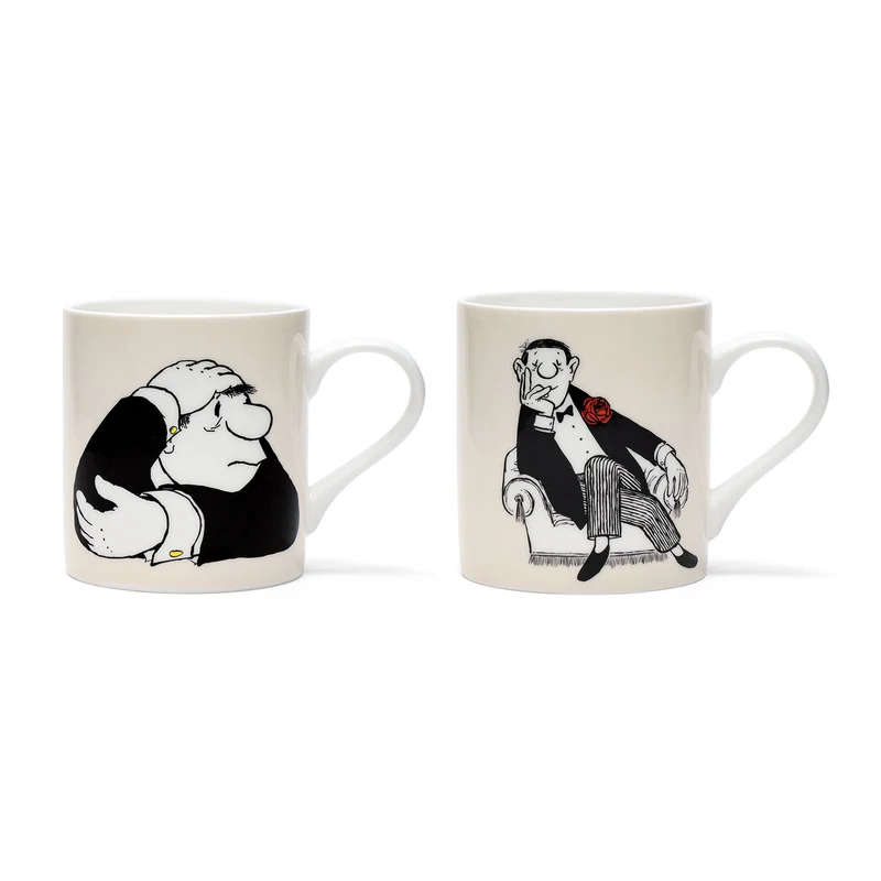 2 Becher "Der Denker und Herr im Sessel" im Set