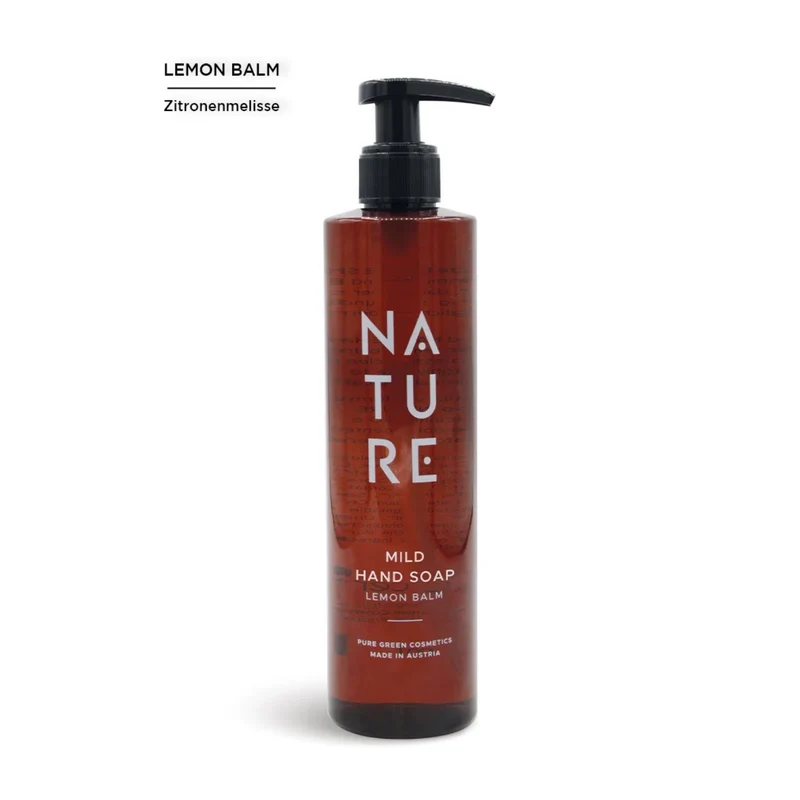 Mild Hand Soap 'Lemon Balm' | 300 ml | tierversuchsfrei | vegan | Kunststoffgebinde mit Pumpfunktion | Made in Austria
