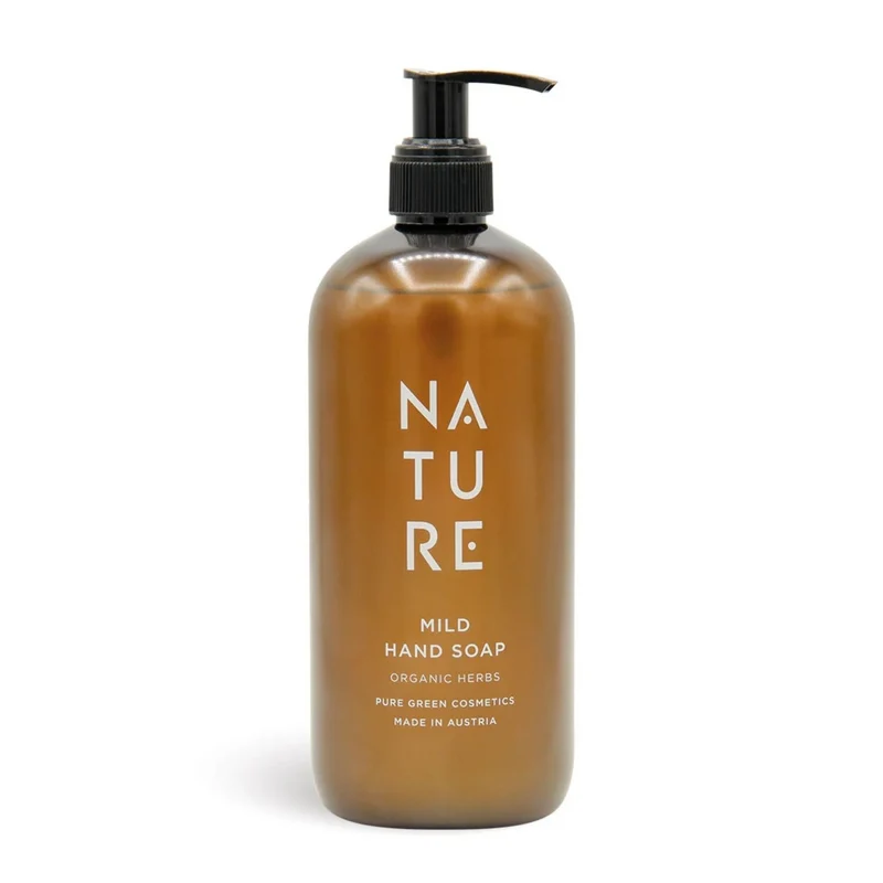 Mild Hand Soap 'Organic Herbs' | tierversuchsfrei | vegan | Kunststoffgebinde mit Pumpfunktion | Made in Austria