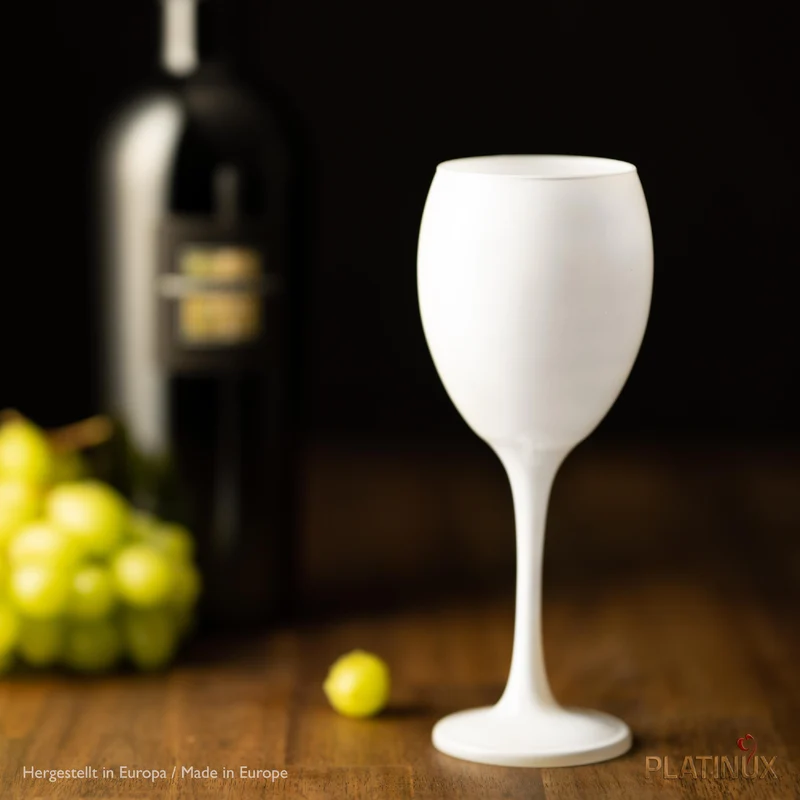 PLATINUX Weiße Weingläser Set 6 Teilig 130ml (max. 320ml) aus Glas