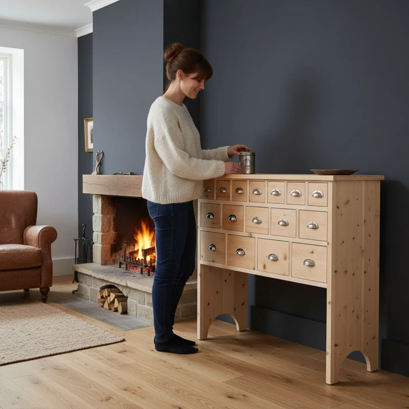 Kommode 'Schatzkiste' | mit Schubladen | massive Zirbe | L 57,5 oder 95 x T 35 x H 87 cm | Made in Austria