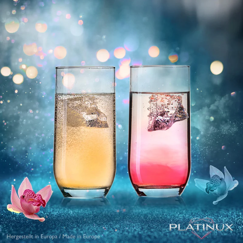 PLATINUX Elegante Trinkgläser 360ml (max. 440ml) Set 6 Teilig