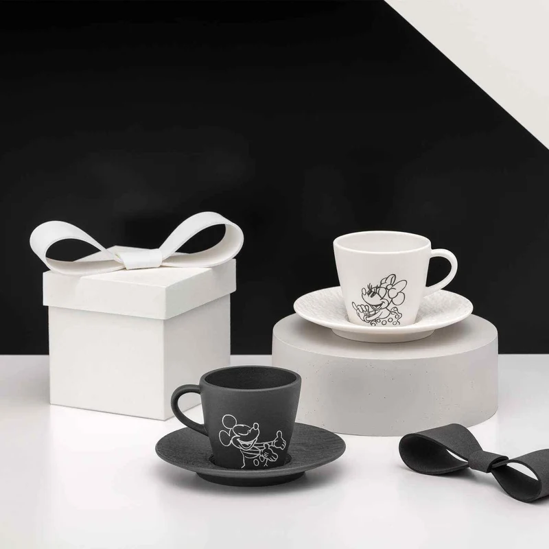 Villeroy & Boch Manufacture Mickey Mouse Set 2 Tazzine caffè con Piattino