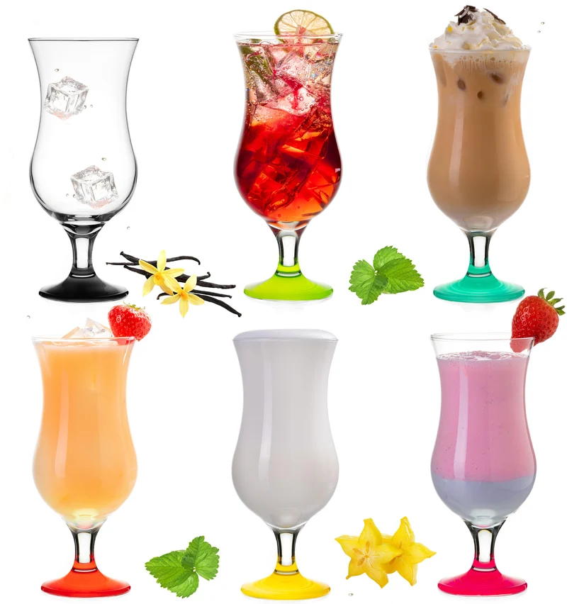 PLATINUX Cocktailgläser Set 6 Stück 400ml (max. 470ml) Bunt