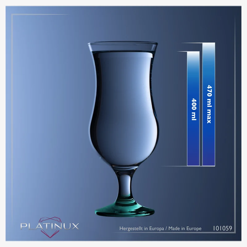 PLATINUX Cocktailgläser Set 6 Stück 400ml (max. 470ml) Bunt