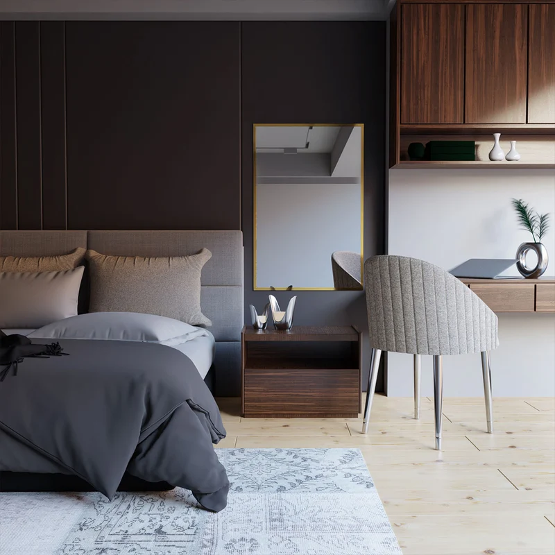Spiegel rechteckig 'Er' | 60 x 90 x 0,4 cm | Gold, Silber, Schwarz oder Weiß | Manufactured in Europe