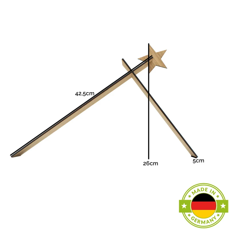Moderne Holzkrippe ‘Einfach Weihnachten’ | 10-teilig | Eiche furniert | zum Zusammenstecken | Made in Germany