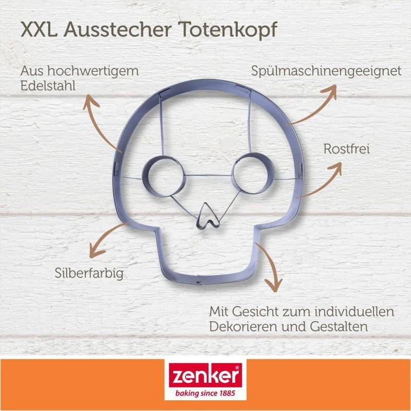 XXL Ausstecher Totenkopf - Halloween - Zenker