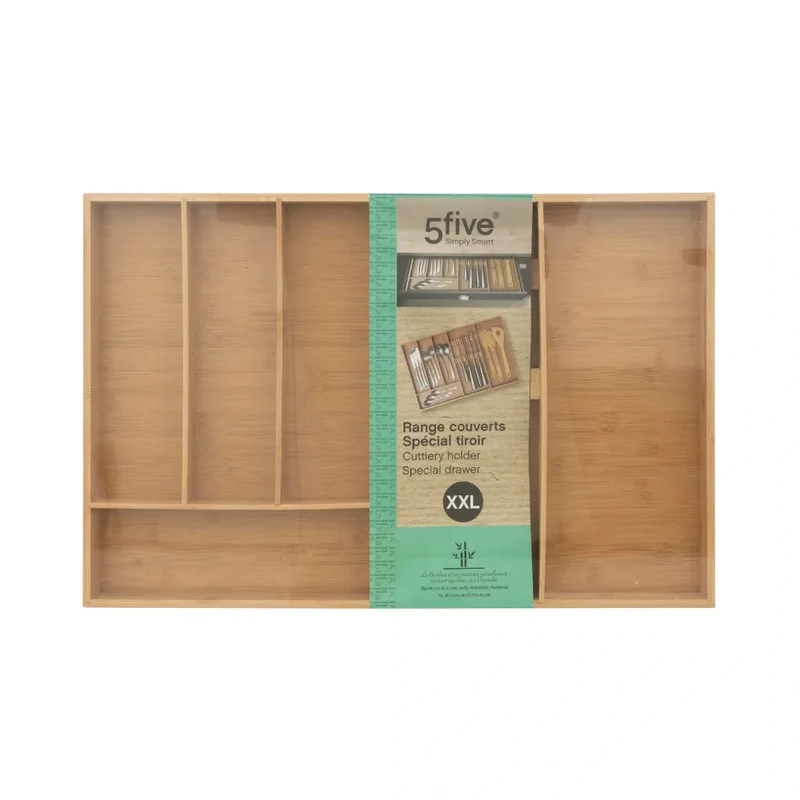 Bamboe bestekbak met messenhouder Five®