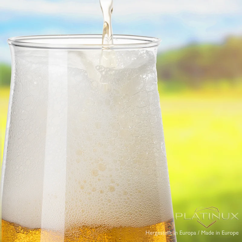 PLATINUX Hohe Biergläser 400ml (max. 490ml) Set 6-Teilig Weizengläser 0,4L