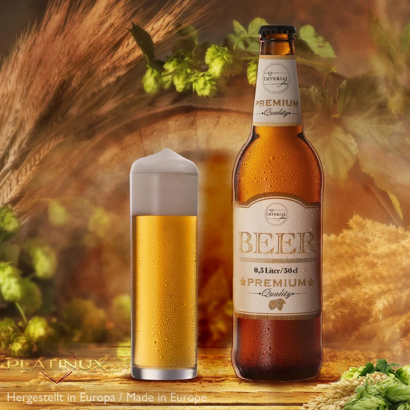 PLATINUX Hohe Biergläser 200ml (max. 240ml) Set 6-Teilig Bierstangen aus Glas Kölschglas