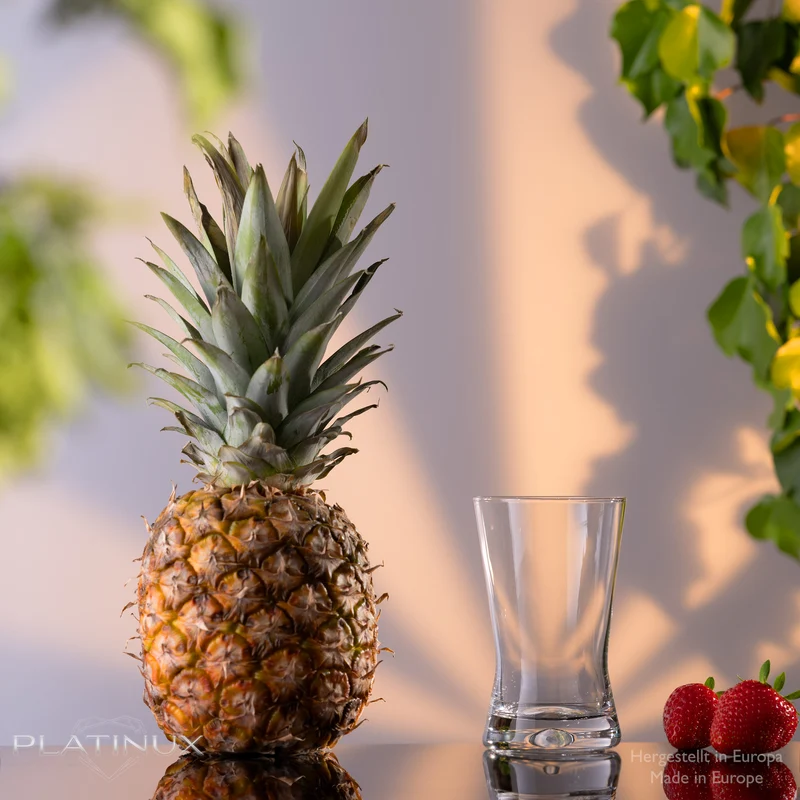 PLATINUX Trinkgläser 200ml X-Form Set 6-Teilig Saftgläser aus Glas Spülmaschinenfest
