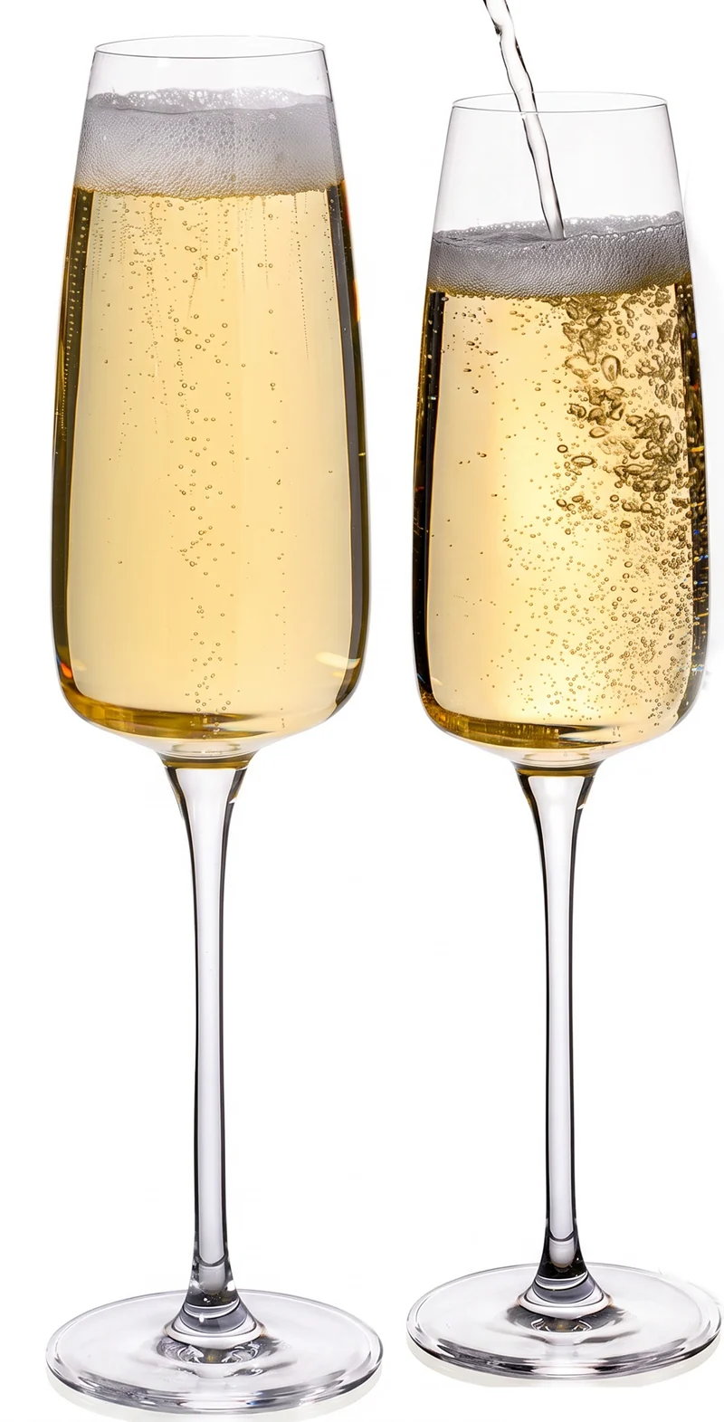 IMPERIAL glass eckige Sektgläser 270ml 2er Set aus Crystalline Glas "Milano" spülmaschinenfest
