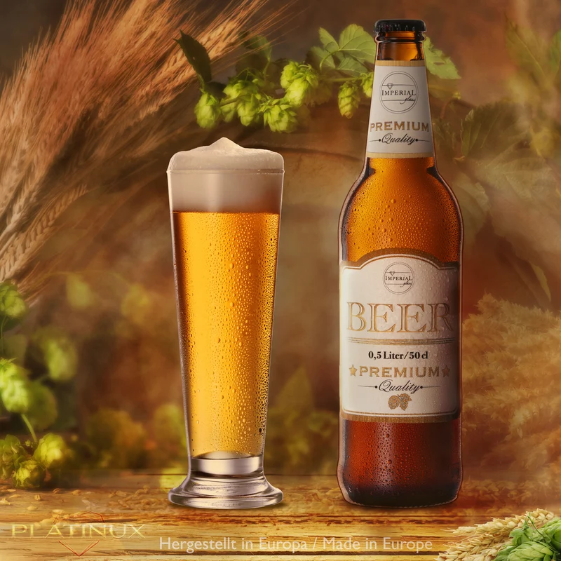 PLATINUX Biergläser Set 6-Teilig aus Glas 220ml (max. 250ml)
