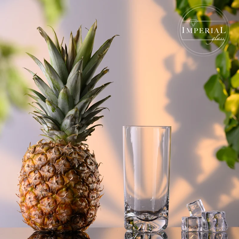 IMPERIAL glass Trinkgläser 6er Set 400ml spülmaschinenfest Crystalline Glas mit gewelltem Boden
