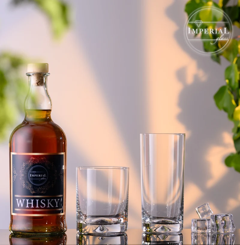 IMPERIAL glass Trinkgläser Set 12-teilig 420ml & 360ml bleifreies Crystalline Glas spülmaschinenfest