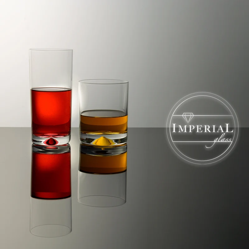 IMPERIAL glass Trinkgläser Set 12-teilig 420ml & 360ml bleifreies Crystalline Glas spülmaschinenfest
