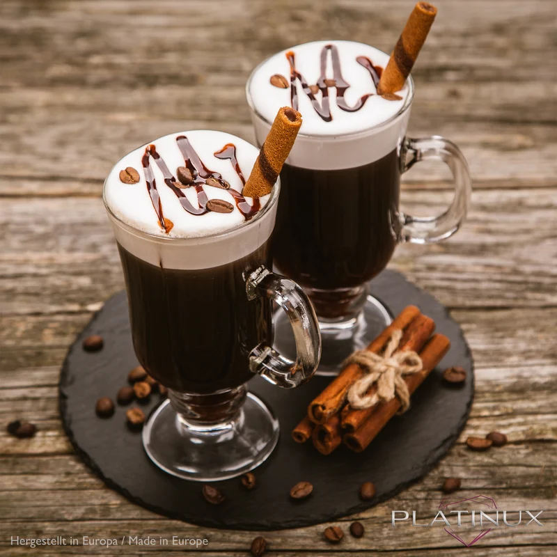 PLATINUX Irish Coffee Gläser Set mit Henkel 230ml 6-Teilig Glas
