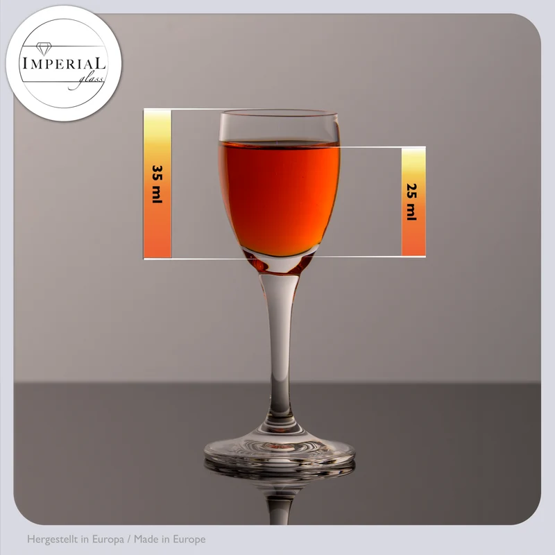 IMPERIAL glass Likörgläser 6er Set 35ml aus Crystalline Glas spülmaschinenfest