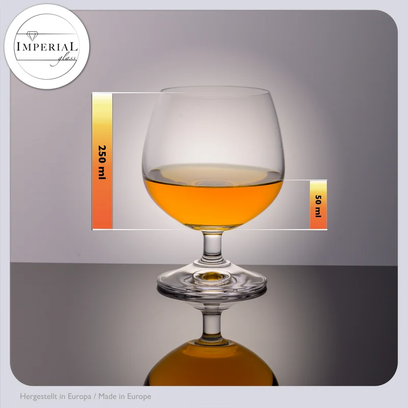 IMPERIAL glass Cognacgläser 2er Set 250ml aus Crystalline Glas spülmaschinengeeignet