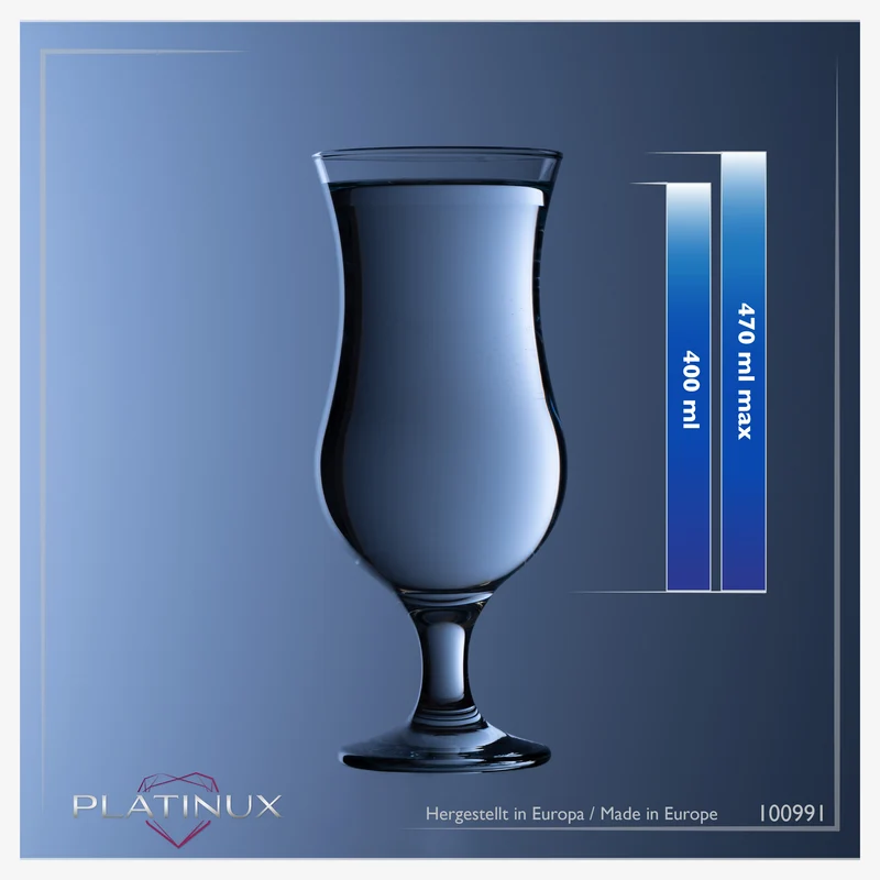 PLATINUX Cocktailgläser Set 6 Stück 400ml (max. 470ml) klar
