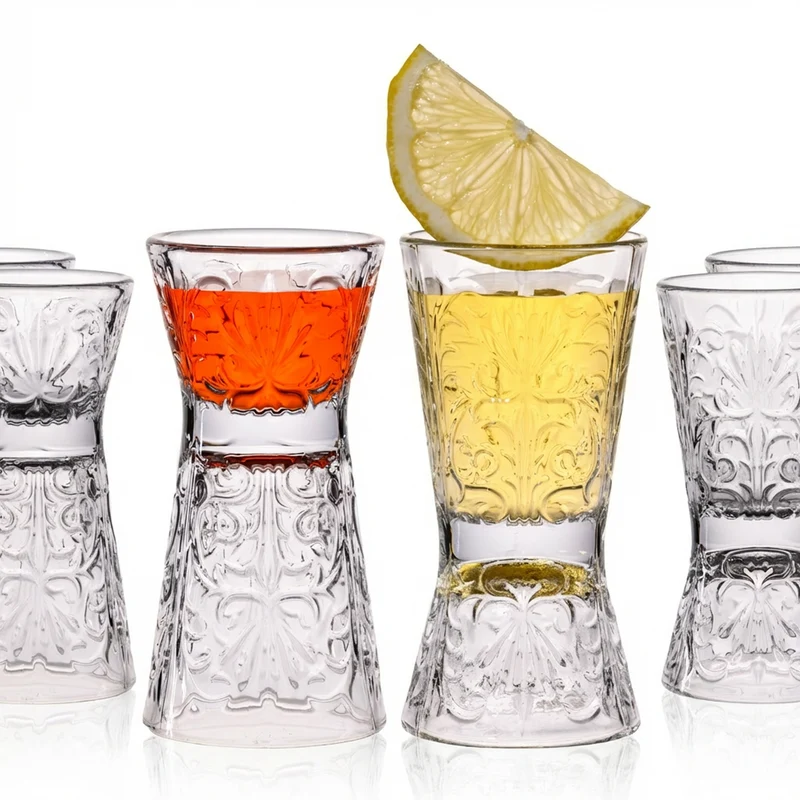 IMPERIAL glass Shotgläser 6er Set aus Crystalline Glas - umdrehbares Shotglas 30ml/60ml Spülmaschinenfest