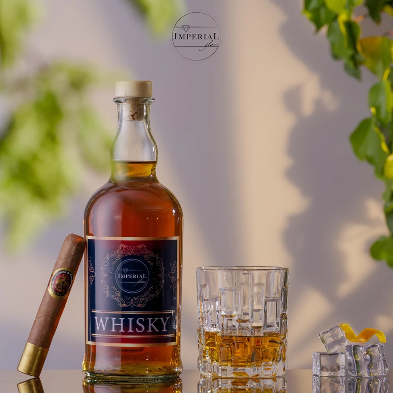 IMPERIAL glass Whiskeygläser 330ml 6er Set aus Crystalline Glas mit Reliefstruktur Spülmaschinenfest