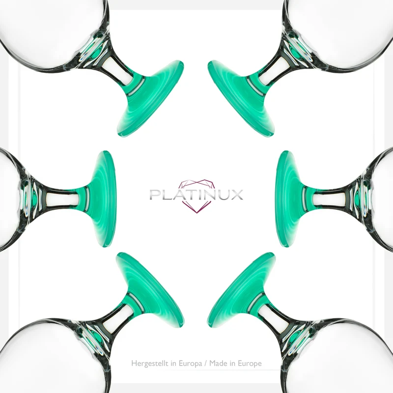 PLATINUX Cocktailgläser Set 6 Stück 400ml (max. 470ml) Blau