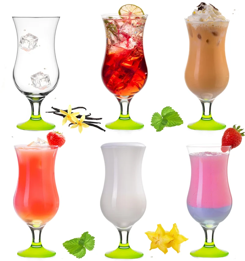 PLATINUX Cocktailgläser Set 6 Stück 400ml (max. 470ml) Grün