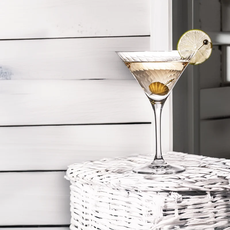 IMPERIAL geriffelte Martini Gläser Set 2 Stück 215ml aus Crystalline Glas "London" Spülmaschinenfest