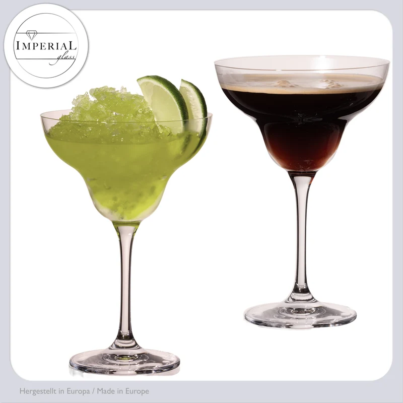 IMPERIAL glass Margaritagläser Set 2 Stück 290ml aus Crystalline Glas Spülmaschinenfest