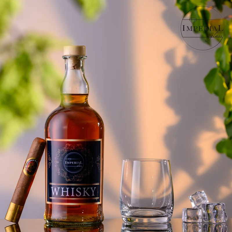 IMPERIAL glass Whiskeygläser 2er Set 340ml Trinkgläser aus Glas spülmaschinenfest