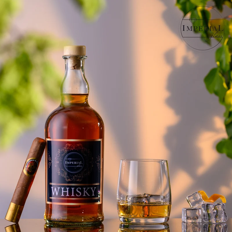 IMPERIAL glass Whiskeygläser 2er Set 340ml Trinkgläser aus Glas spülmaschinenfest