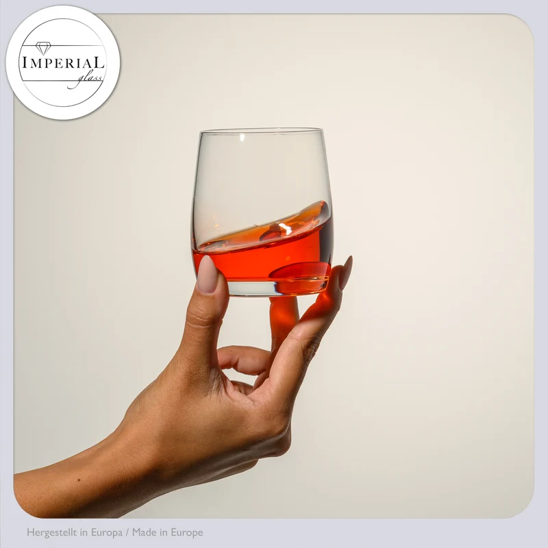 IMPERIAL glass Whiskeygläser 2er Set 340ml Trinkgläser aus Glas spülmaschinenfest
