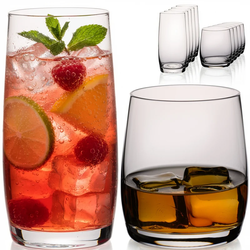 IMPERIAL glass Gläser Set 12 teilig 340ml & 440ml aus Glas spülmaschinenfest